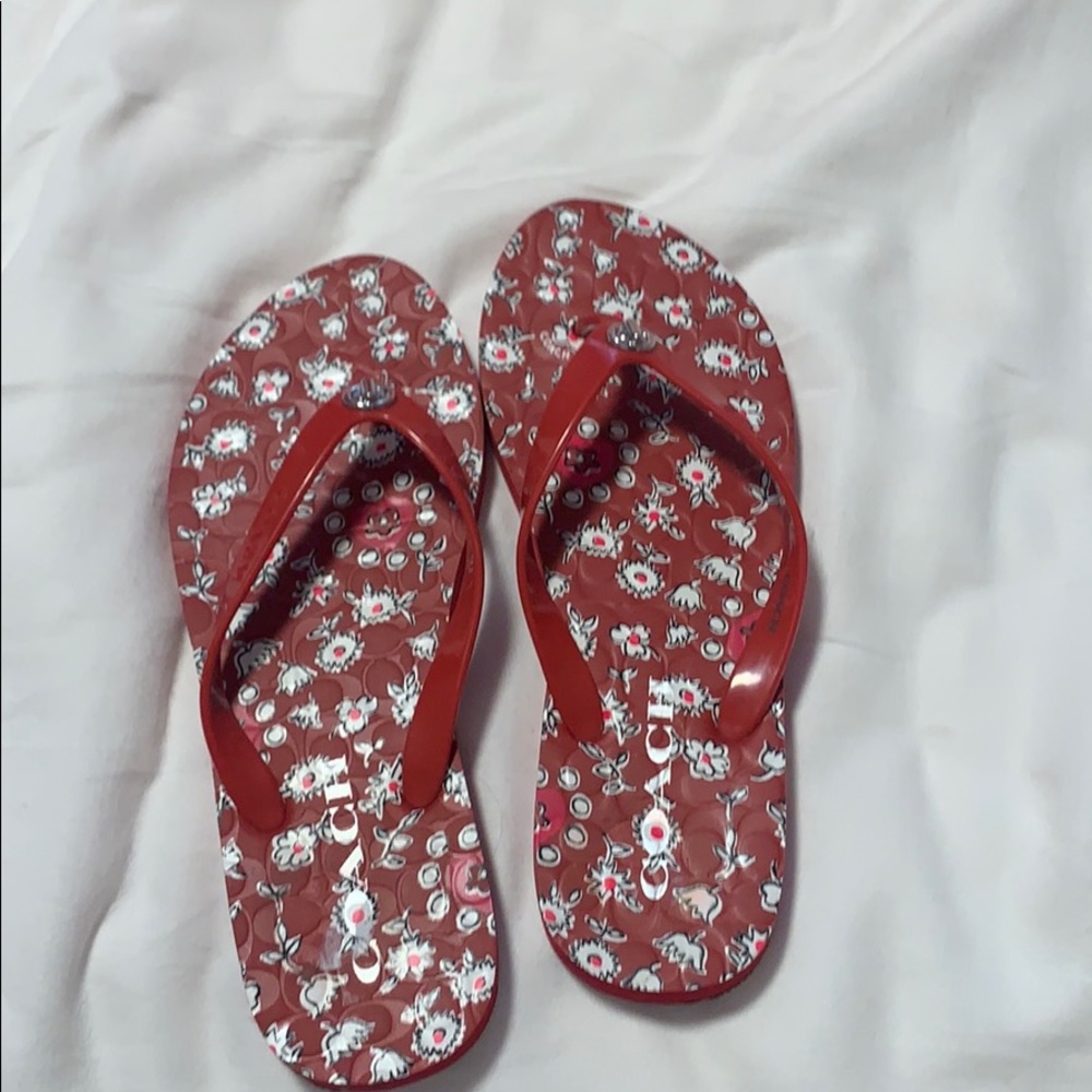 Coach flip flops